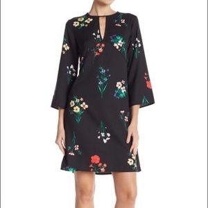 Vince Camino floral print keyhole cutout dress